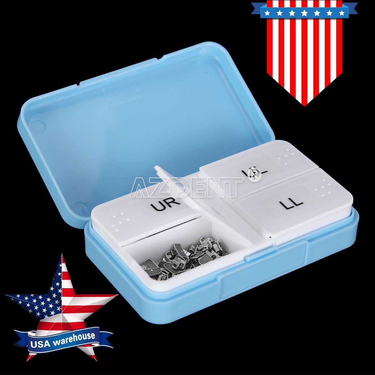 50 Sets AZDENT Dental Orthodontic Buccal Tube 1st Molar Roth 022 Bondable Tube