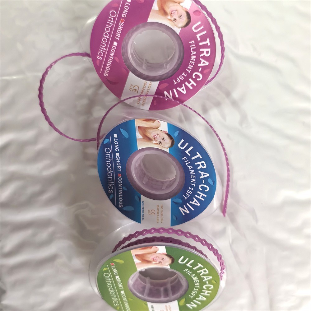 3Rolls Dental Orthodontic Elastolink Chain Long & Short & Continuous Purple