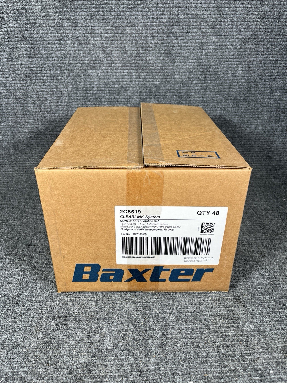 Baxter 2C8519 Continu-Flo Solution Set Clearlink System – 48/Case New Sealed
