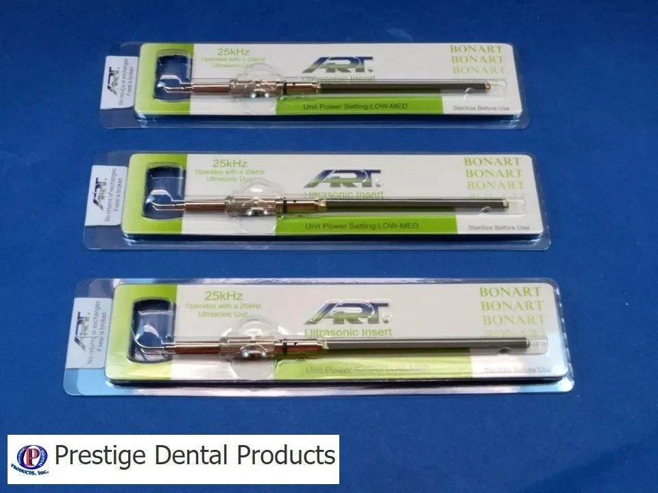 3 Inserts of Cavitron Ultrasonic Insert 25 KHz P100 Slim Tips BONART