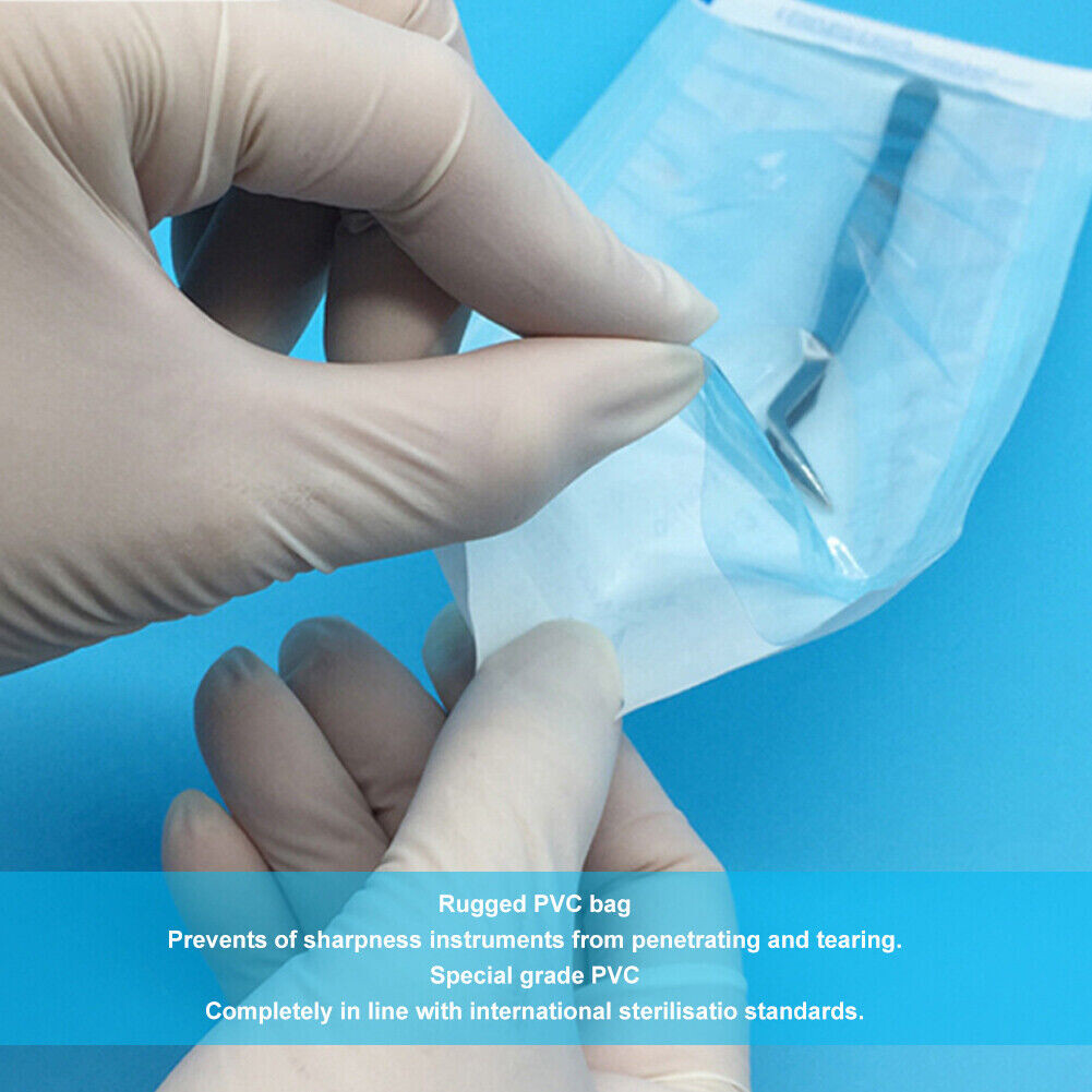 200pcs/Box Dental Self-sealing Sterilization Pouches Bags Disposable Accessories