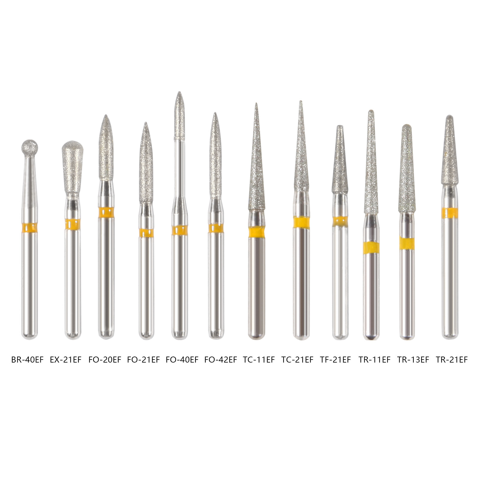 5Pcs/pack Dental Fresas diamante Bur Fit High Speed Handpiece Friction Grip OR