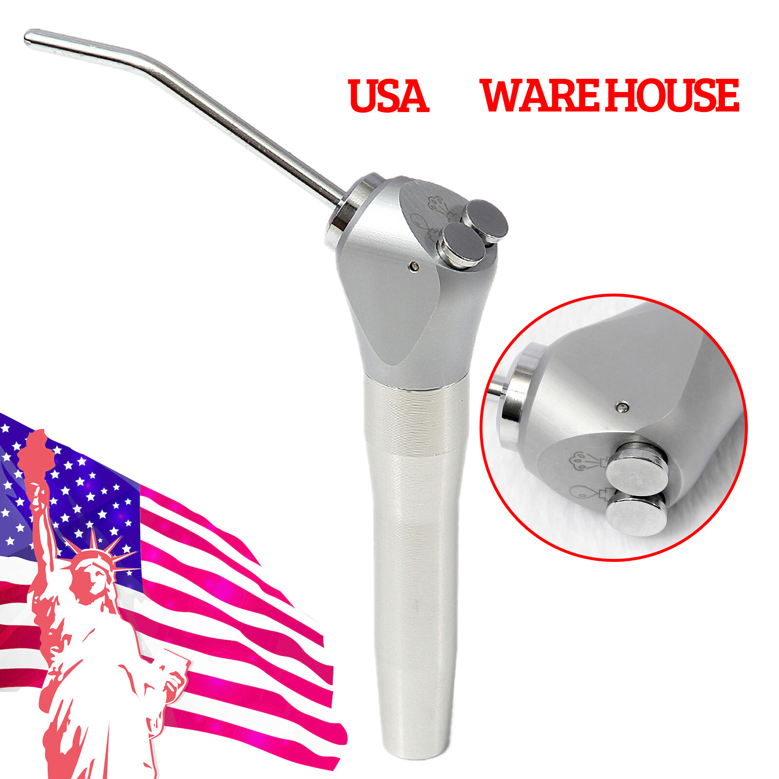1-20 Dental 3 Way Air Water Spray Triple Syringe Handpiece w/ Nozzles Tips Tubes
