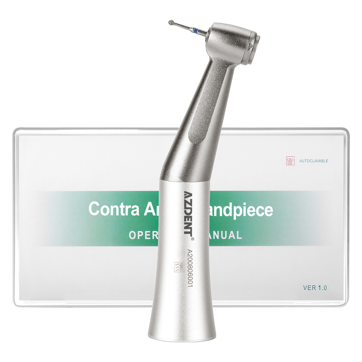 AZDENT Dental Slow Low Speed Contra Angle Handpiece E-type Push Button