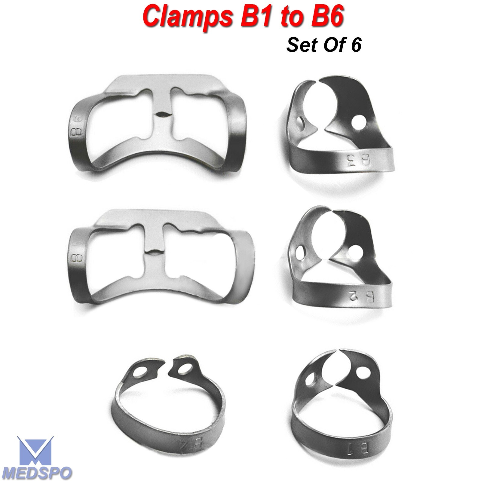 Endodontic Rubber Dam Clamps Brinker Tissue Retractors Universal Dental Premolar