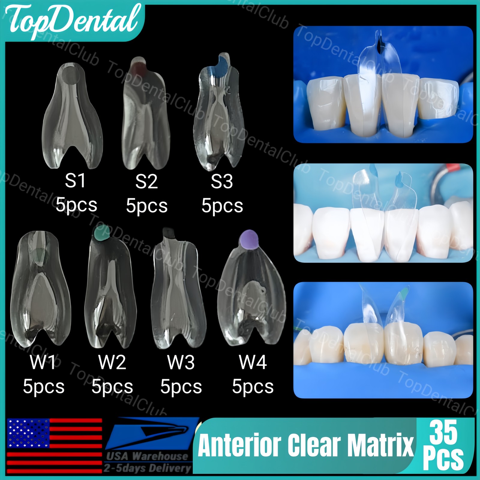 USA Clear Matrix Dental Anterior Posterior Transparent BT Matrices Fit BioClear
