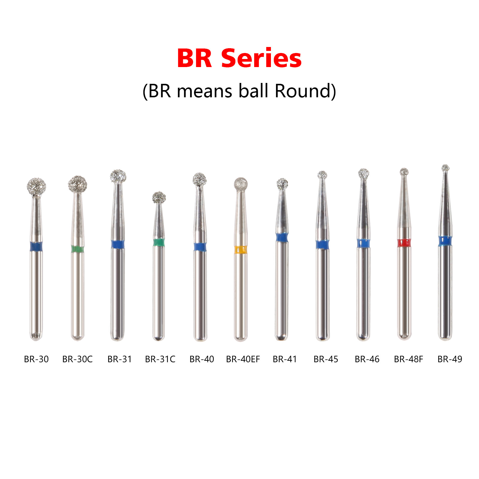 SANDENT Dental Diamond Burs for High Speed Handpiece FG1.6mm FG Bur SR