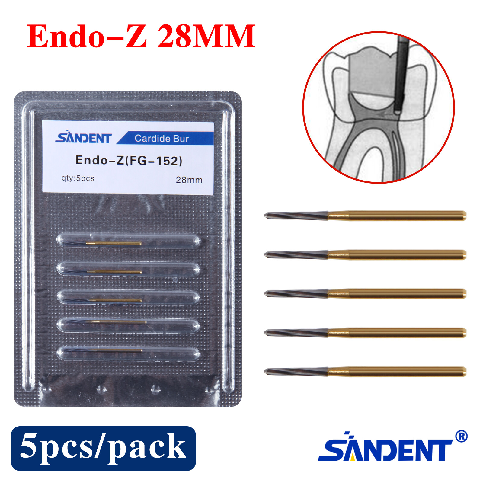 Dental Endodontic Tungsten Carbide FG Burs 21/25/28mm For Shaping and Refining