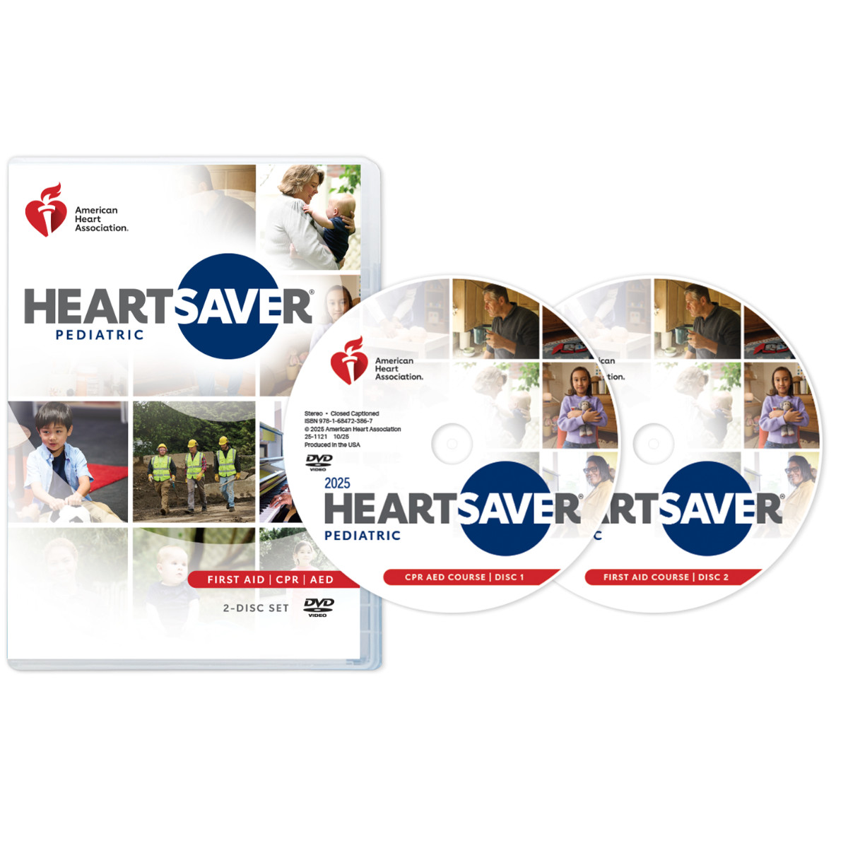 2025 AHA Heartsaver® Pediatric First Aid CPR AED Course DVD Set