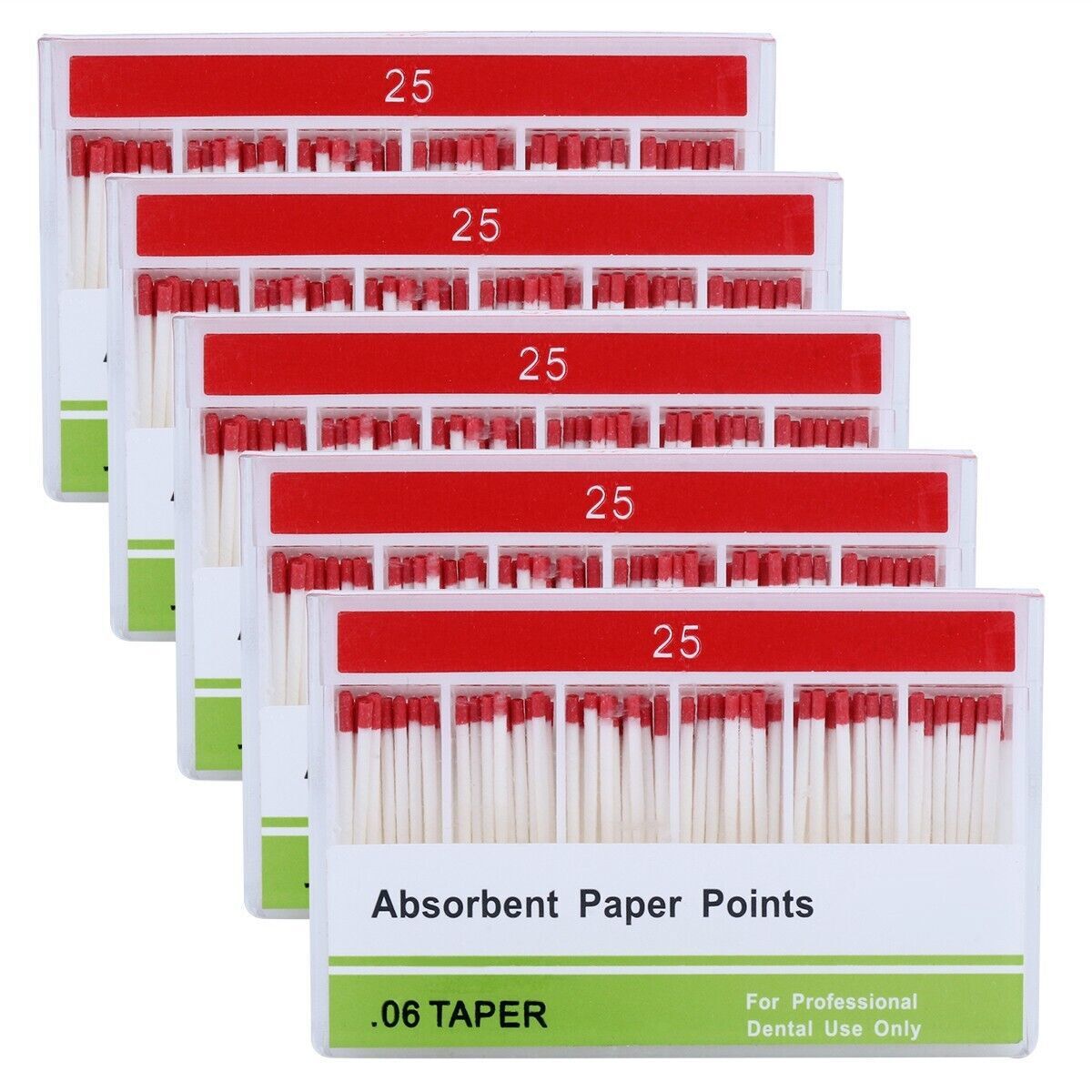 5X Dental Endo Absorbent Paper Points 25# Taper 0.06 Root Endodontics Cleaning