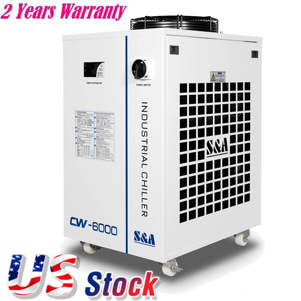 CW-6000DN Industrial Water Chiller for 100W Solid-state Laser, AC1P 110V 60HZ