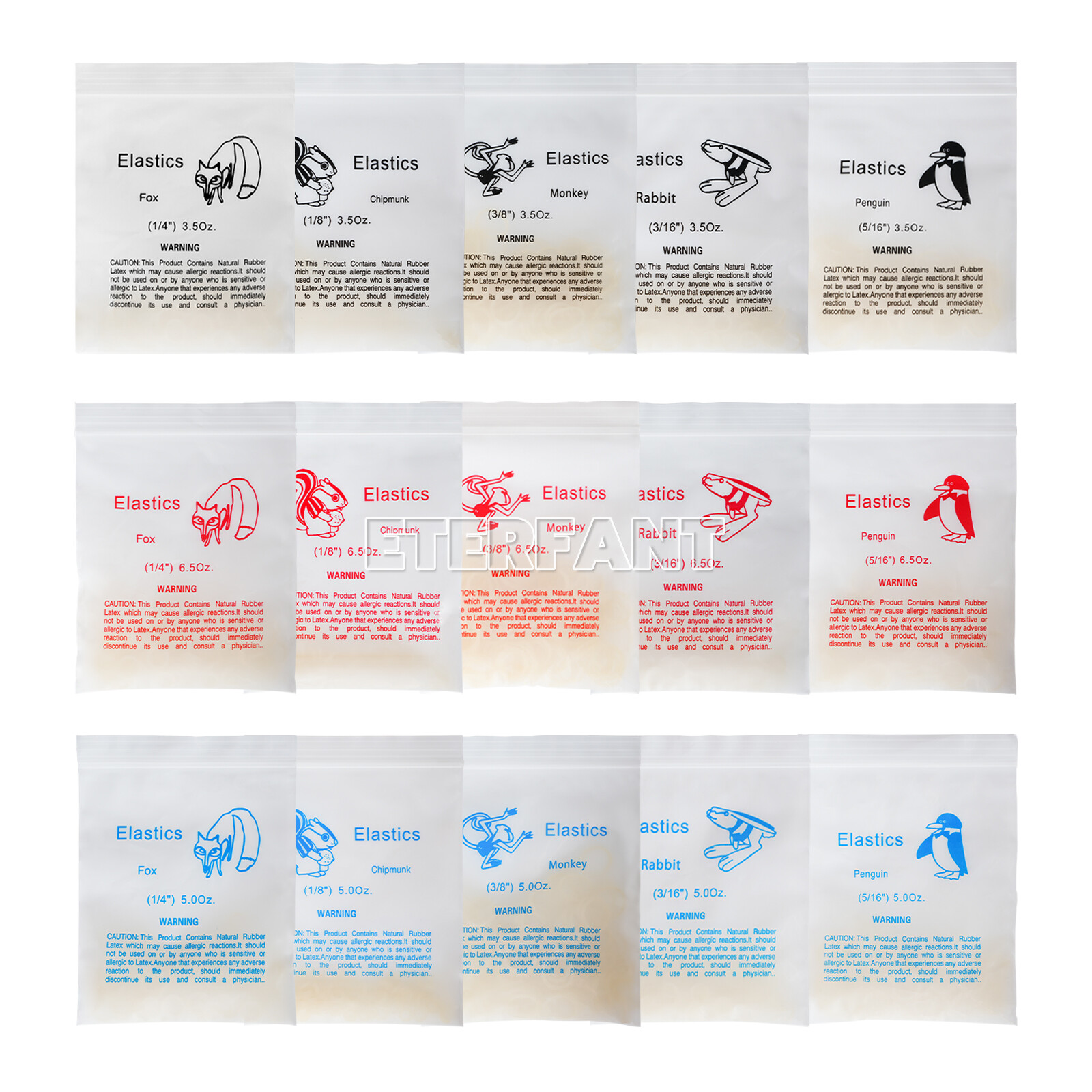 5000PCs ETERFANT Dental Orthodontic Elastics Rubber Bands Latex Braces 6.5oz