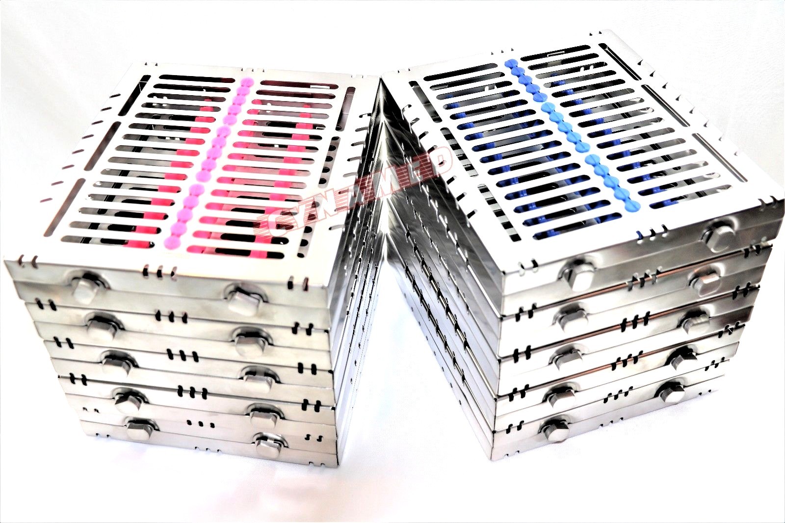 10 GERMAN DENTAL AUTOCLAVE STERILIZATION CASSETTE BOX TRAY FOR 15 INSTRUMENT