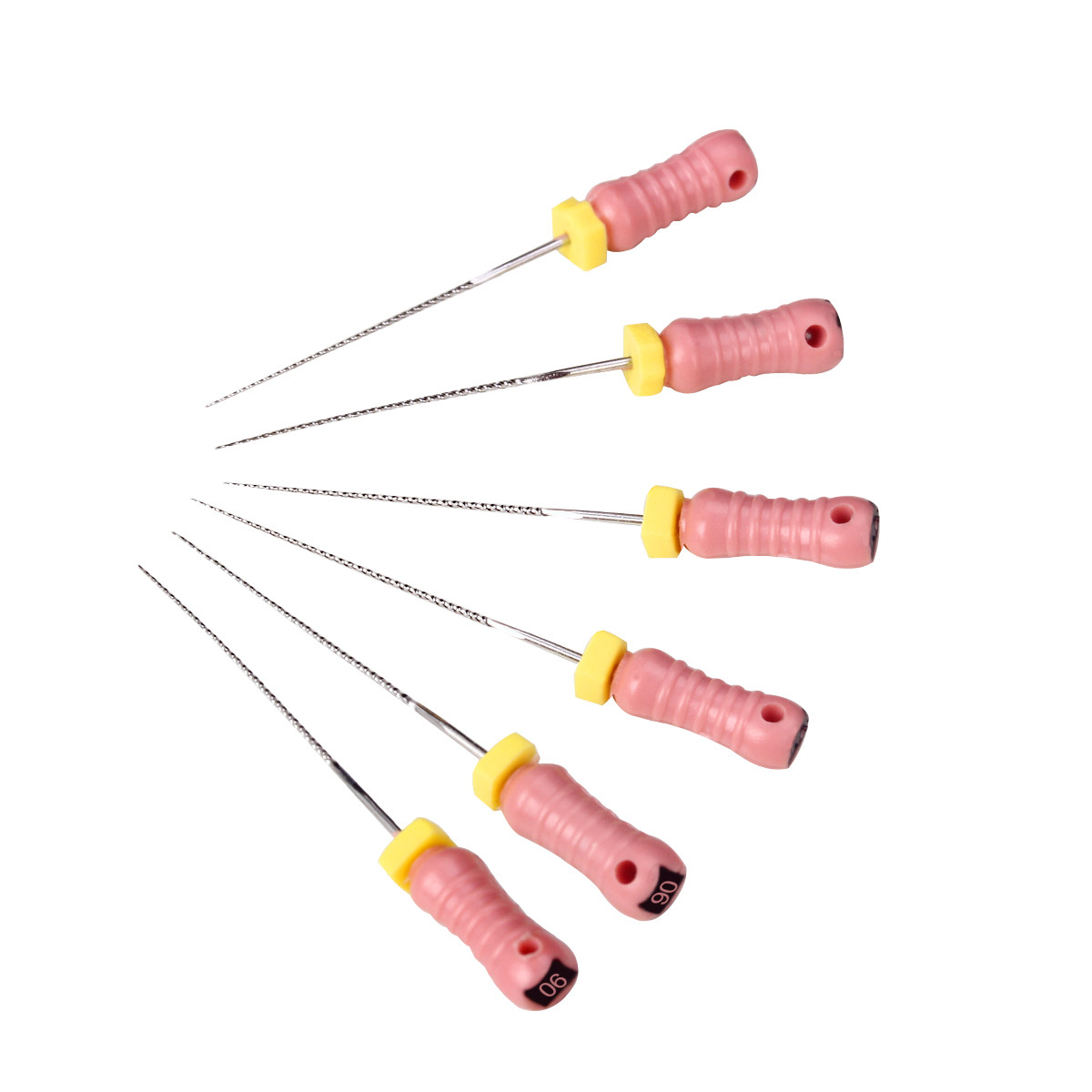 6Pcs/Kit AZDENT Dental Endodontic Hand Use K-Files Stainless Steel 21mm 25mm
