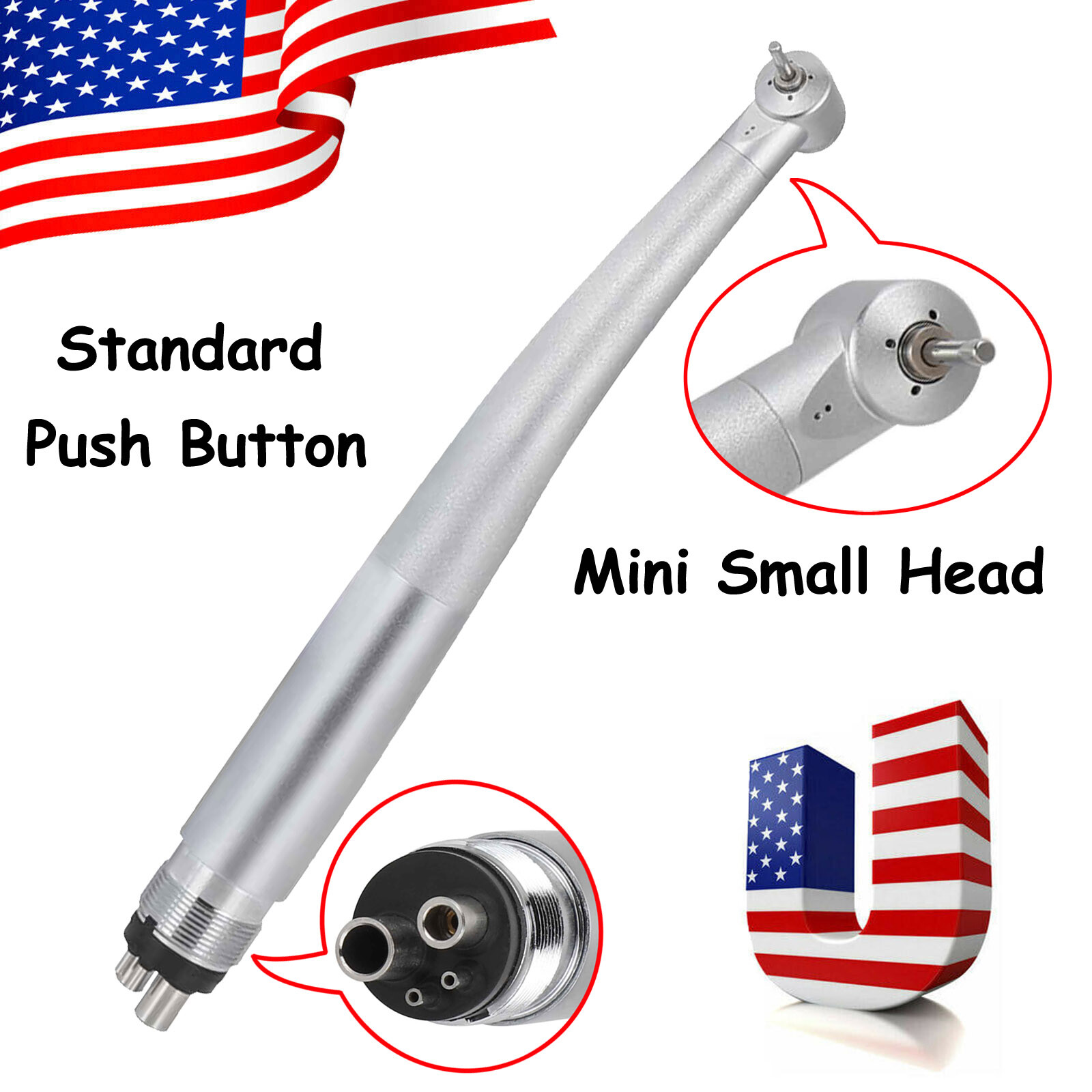 Dental High Speed Handpiece Pedo Pediatric Mini Small Head 4 Holes NSK Style US