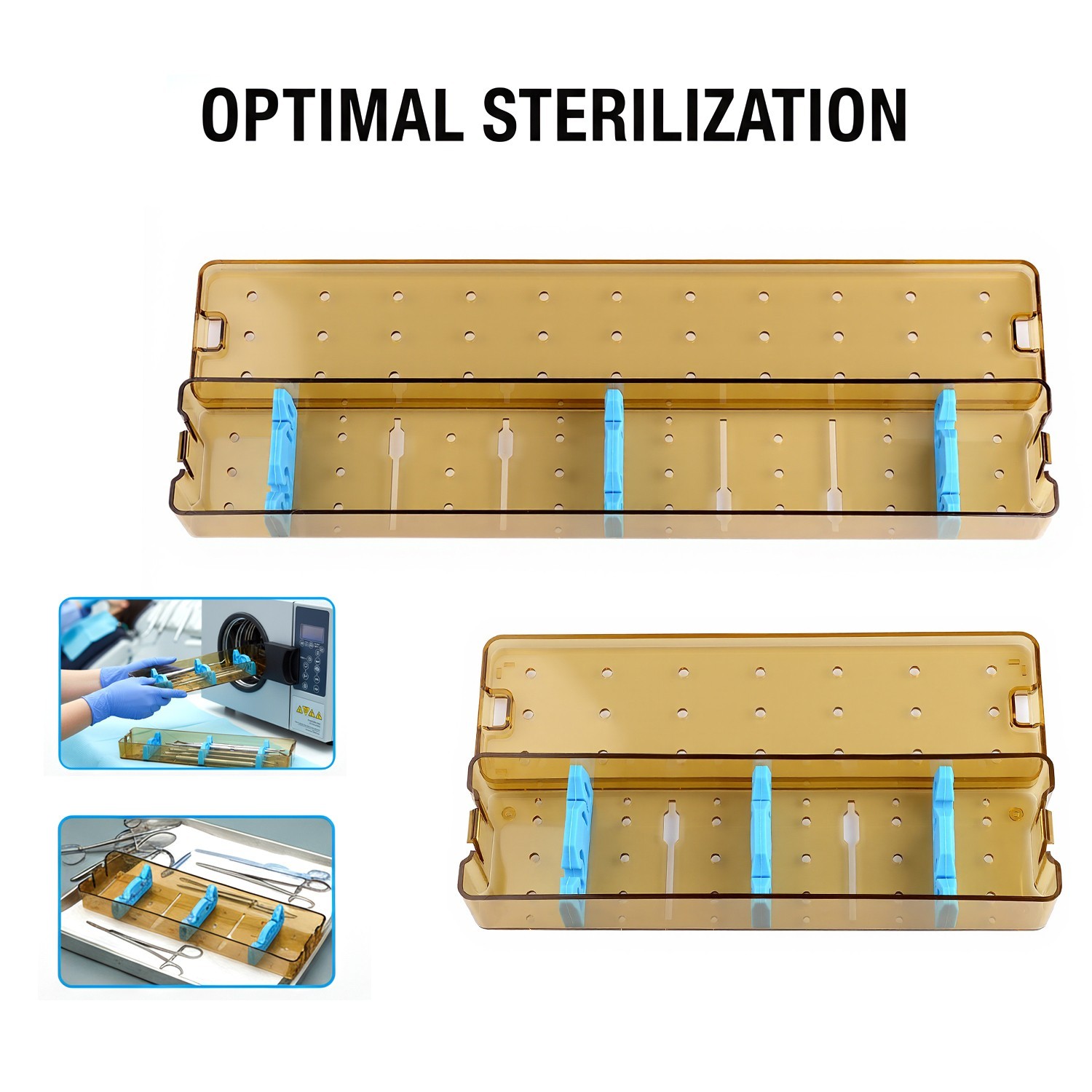 PPSU Medical Endoscope Autoclave Case Sterilization Tray Disinfection Box S/M US