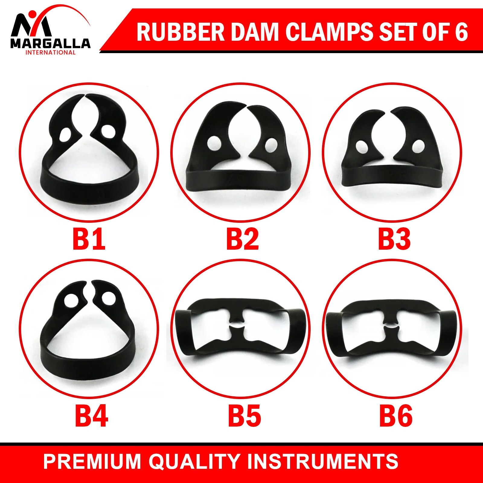 Universal Rubber Dam Brinker Clamps Upper Lower Anterior Clamp B1,B2,B3,B4,B5,B6