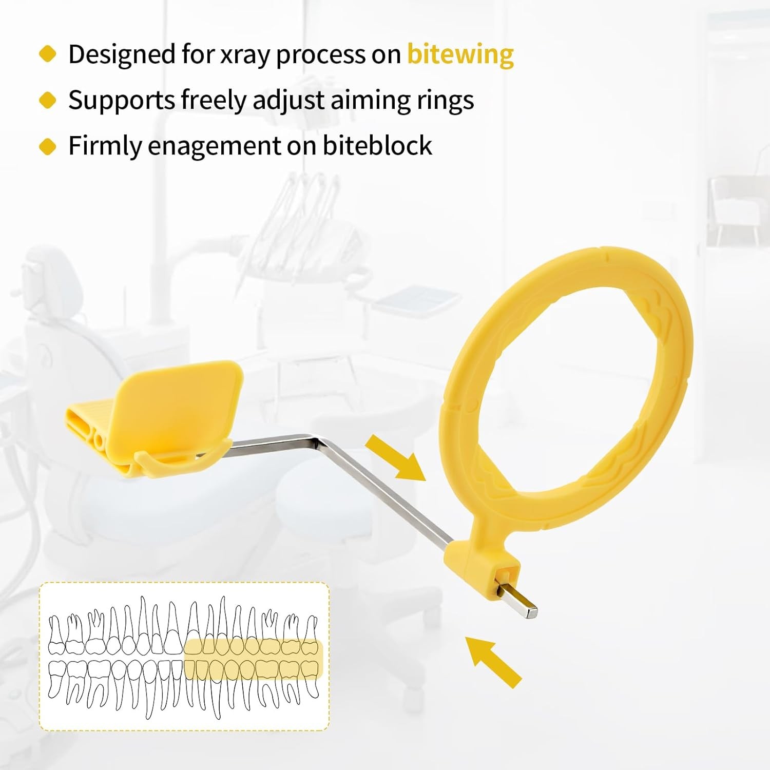 Dental Digital Sensor Holder X-Ray Aiming Ring Bitewing/Anterior/Posterior Arm U