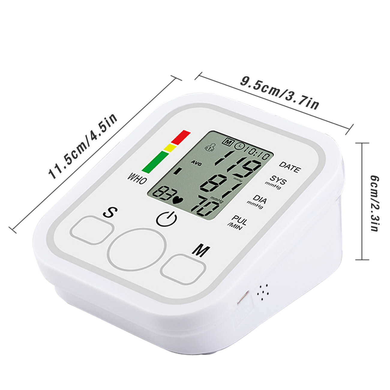 Arm Blood Pressure Monitor Digital Portable Machines Voice BP Cuff Meter Tester