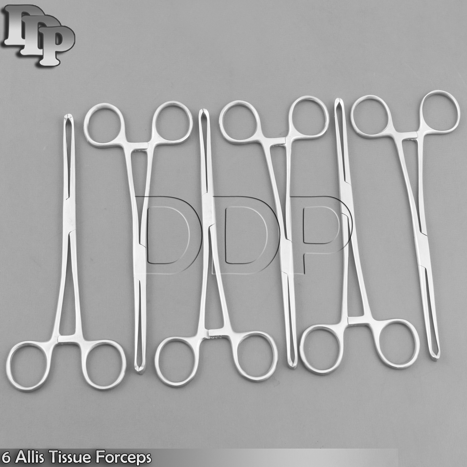 6 Allis Tissue Forceps 7.5″ 5×6 Surgical Instruments