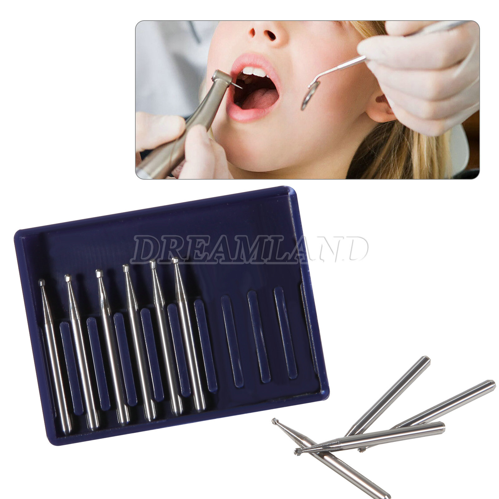 Dental Carbide Bur Friction Grip FG Round 557 330 For High Speed Handpiece