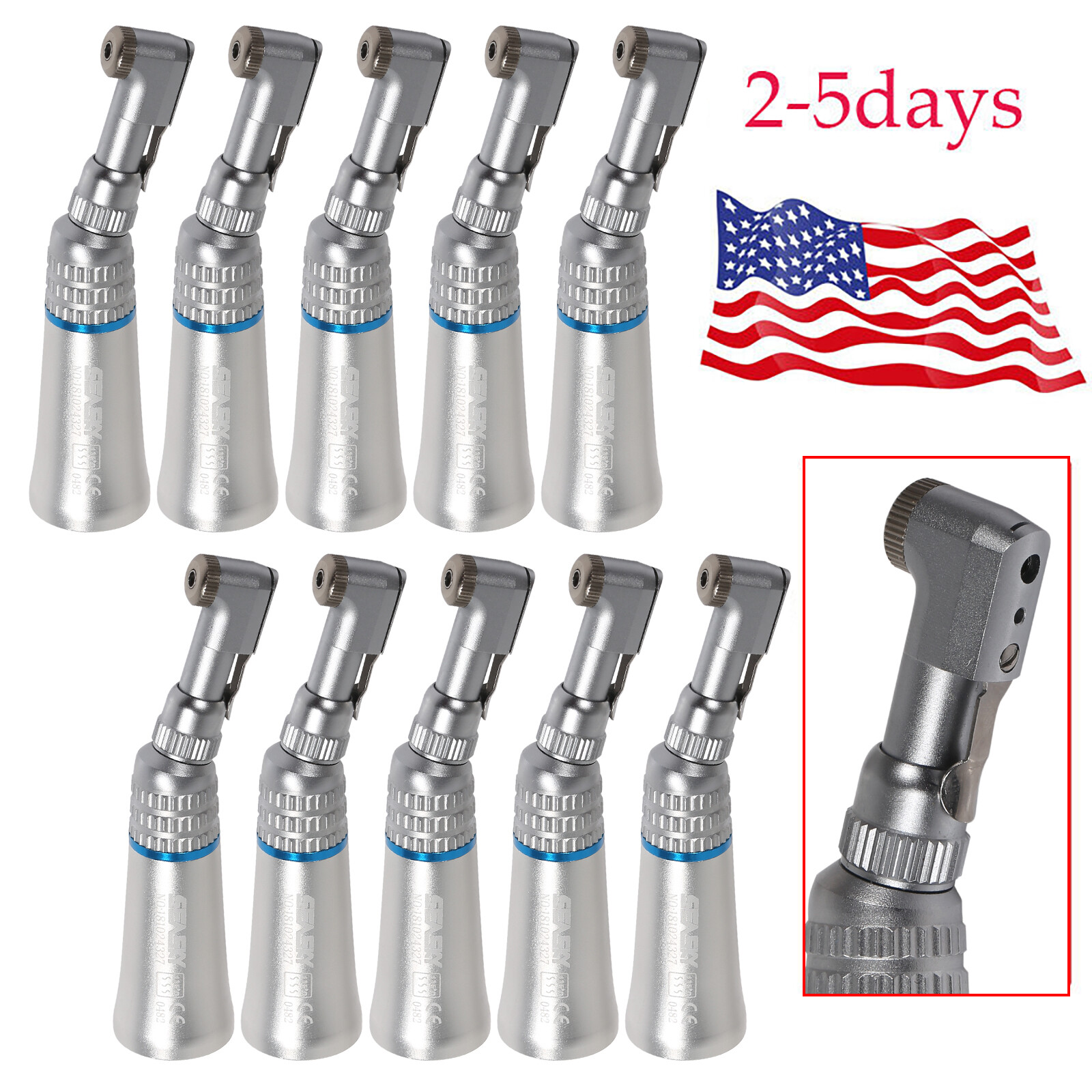NSK Style E-type Dental Contra Angle Handpiece Slow Low Speed Attachment Latch P