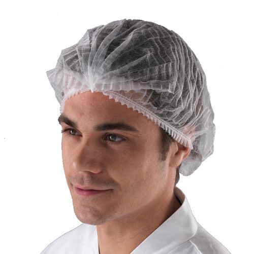 100-1000pcs Disposable Hair Net Non-Woven Head Bouffant Hair Cap 24″