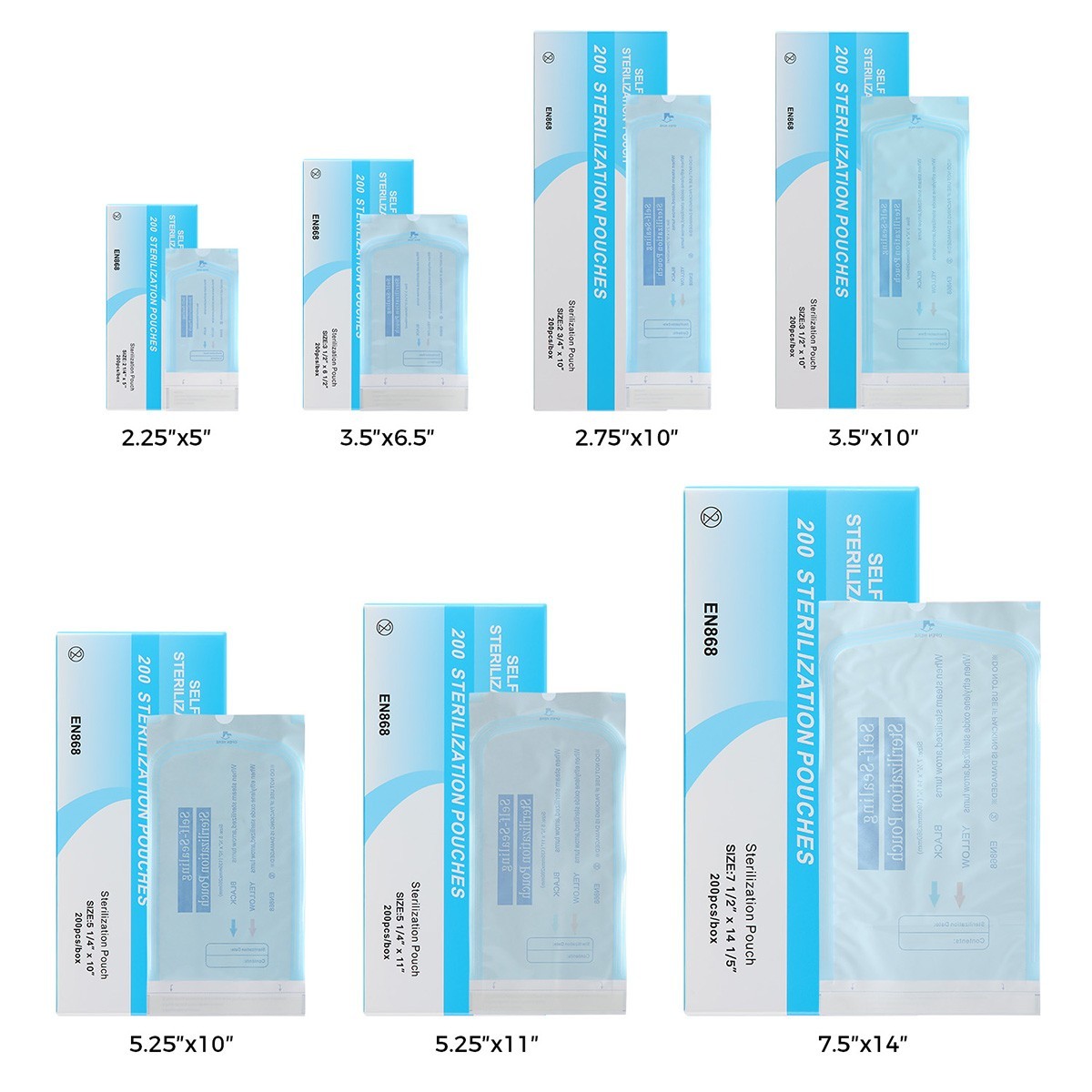 Self Sterilization Pouches Pouch Autoclave, Sterilizer Bags Dental Tattoo Nail