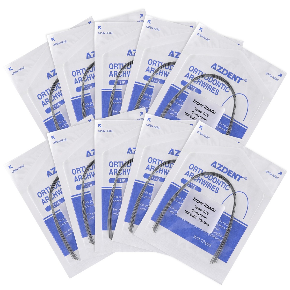 AZDENT Dental Ortho Super Elastic NiTi Archwire Round Square/Ovoid/Natural