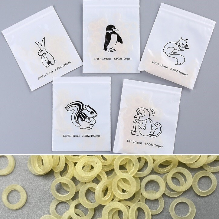 Dental Orthodontic Elastics Ligature Ties Bands Latex Braces 2.5/3.5/4.5/6.5OZ