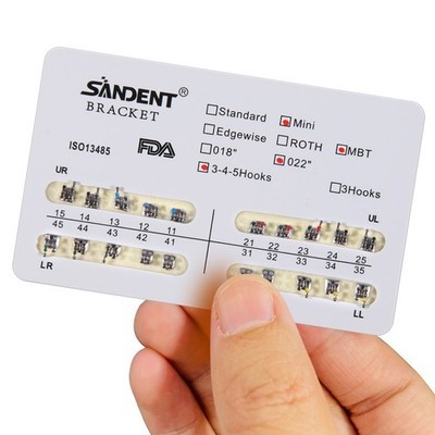 20PCS / PACK Dental bretelle attacchi ortodontici Mini MBT Slot 022 345 Hooks CE