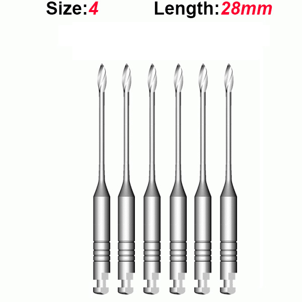 Gates Glidden Drills #4 28mm Endo Dental Endodontic 6/Pkg Top Quality
