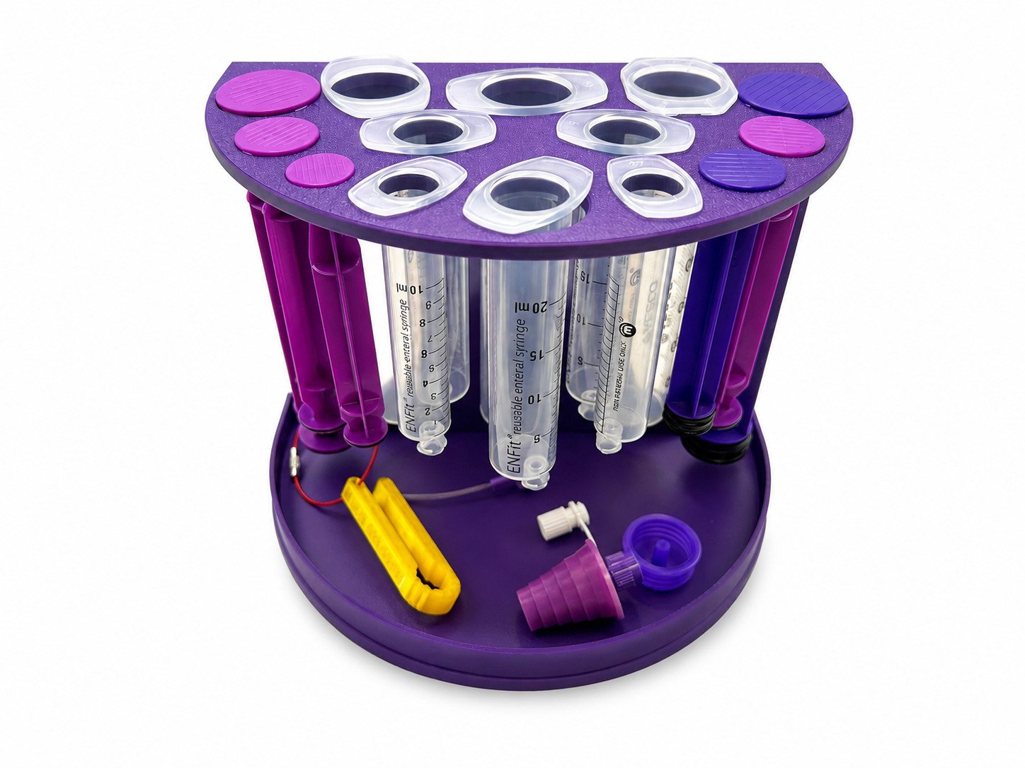 ENFit Syringe Drying Rack Holder for 10mL 20mL 60mL Enteral Feeding Syringes