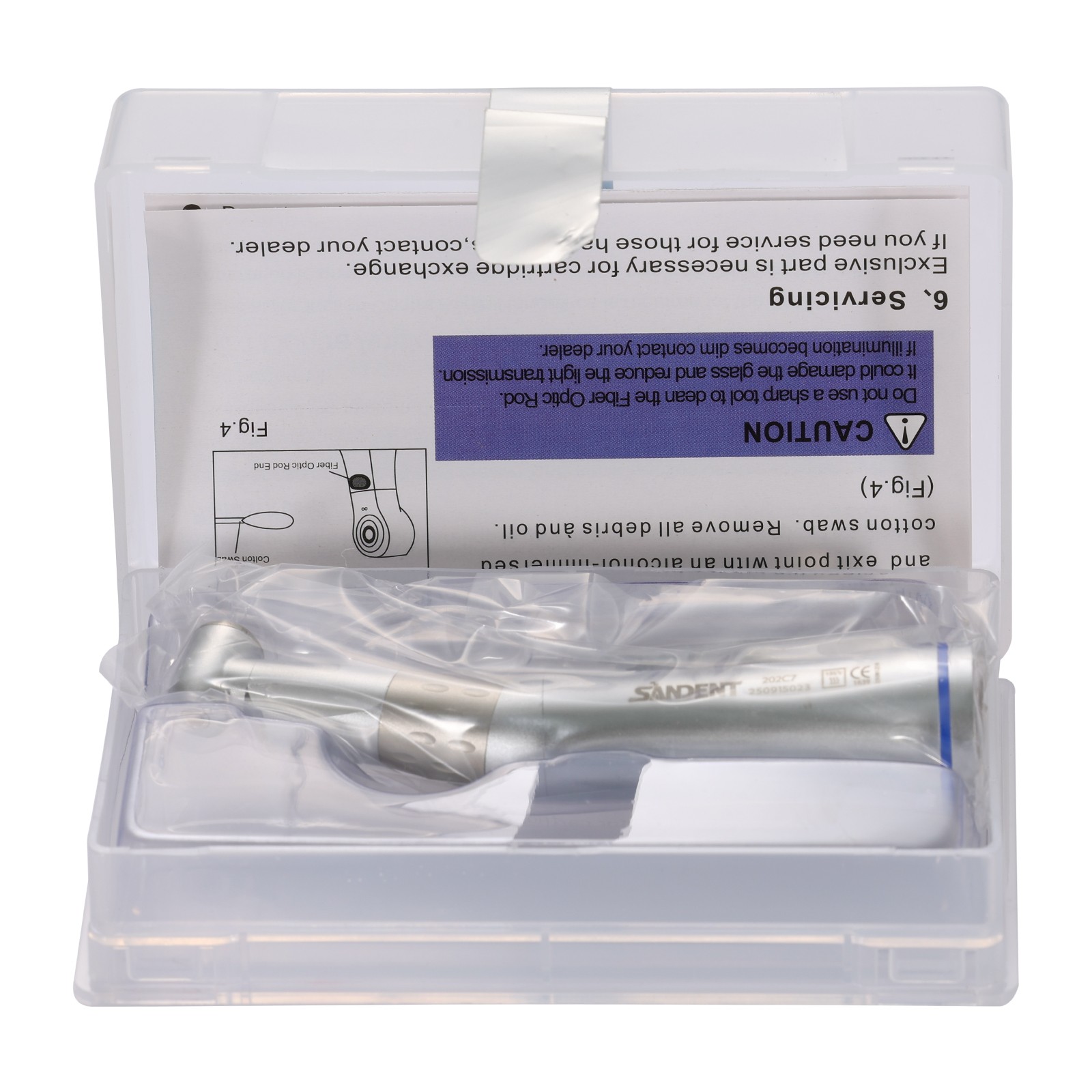 1-10 Pcs Dental 1:1 LED Fiber Optic Handpiece Low Speed Contra Angle E-generator