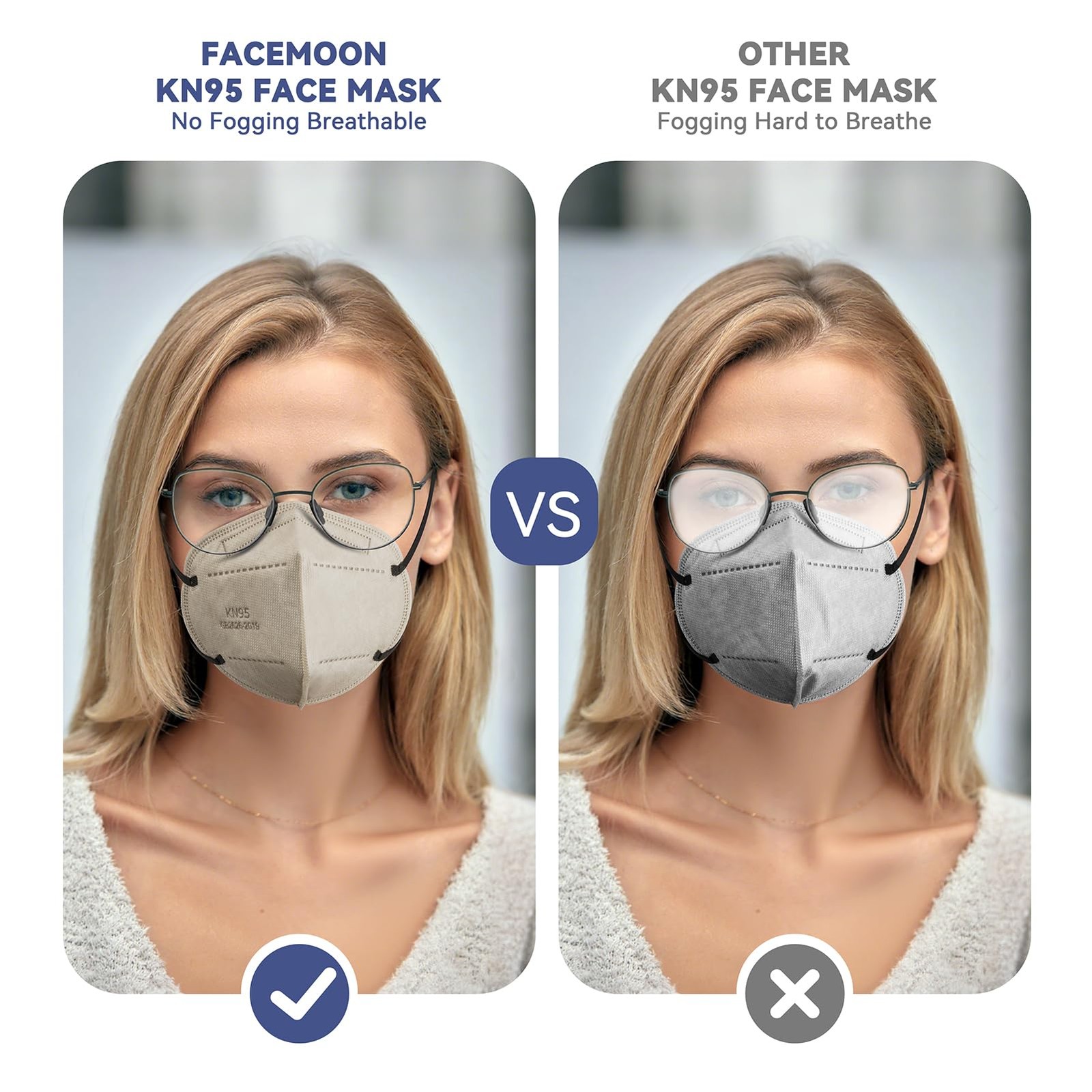 KN95 Face Masks – 100 Pack 5-Layer Breathable Safety Masks 10 Colors