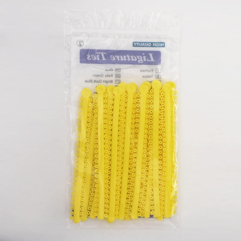 1000pcs Dental Orthodontic Ligature Ties Elastic Rubber Band Braces Ring 20Color