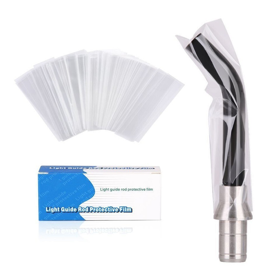 200Pcs/Box Disposable Dental Curing Light Guide Stick Sleeve Cover Plastic