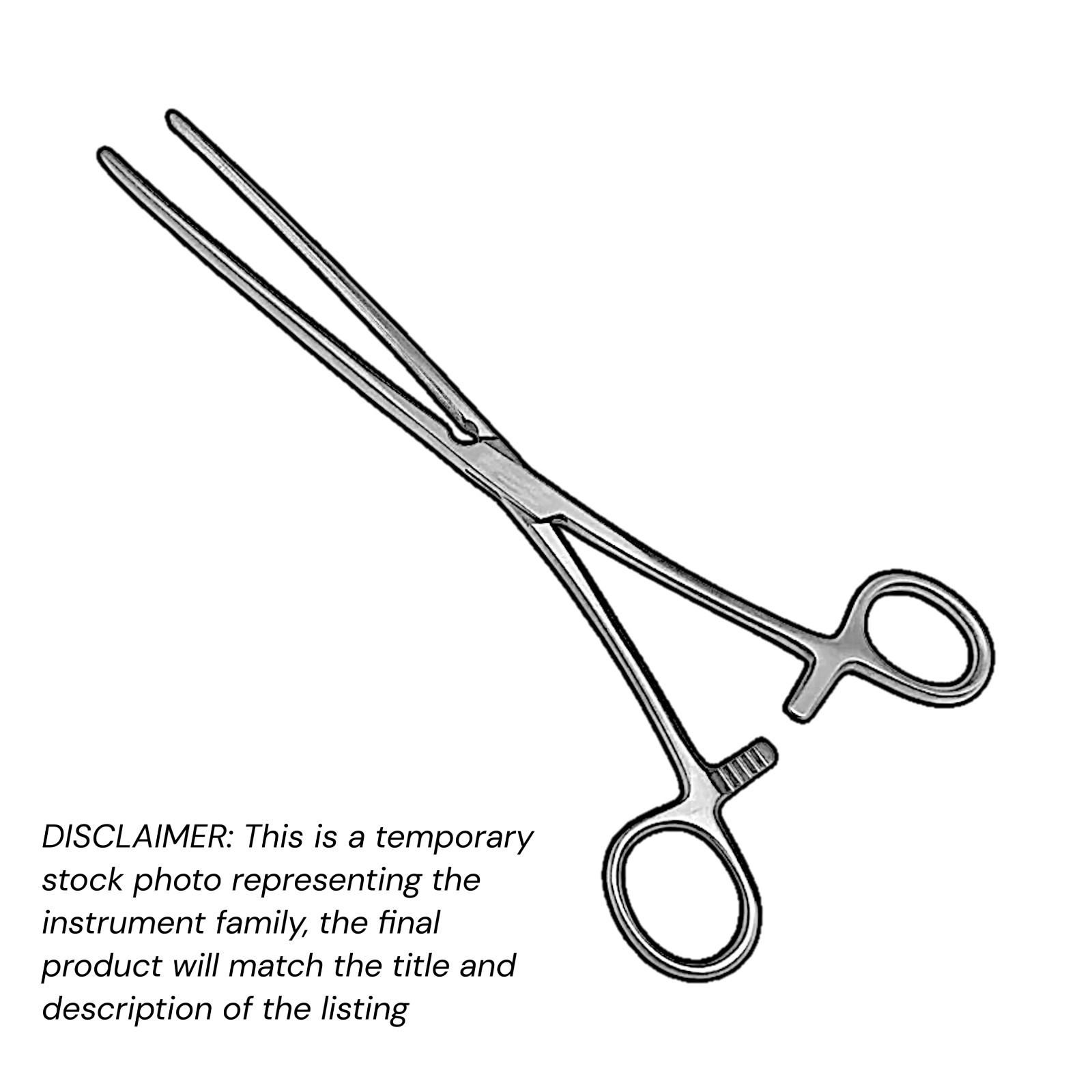 10 pcs Kocher Intestinal Forceps 10″ Straight Long. Serrated 5″ (12.7 cm) Long V