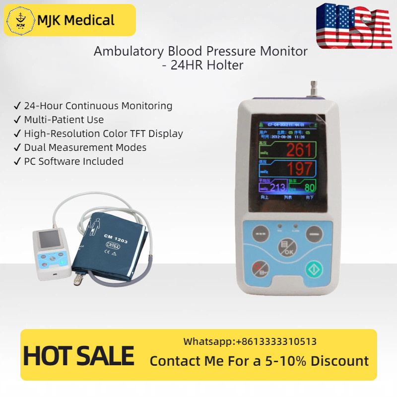 24-Hour ABPM50 Dynamic Blood Pressure & ECG Monitor with Software & Adult Cuff