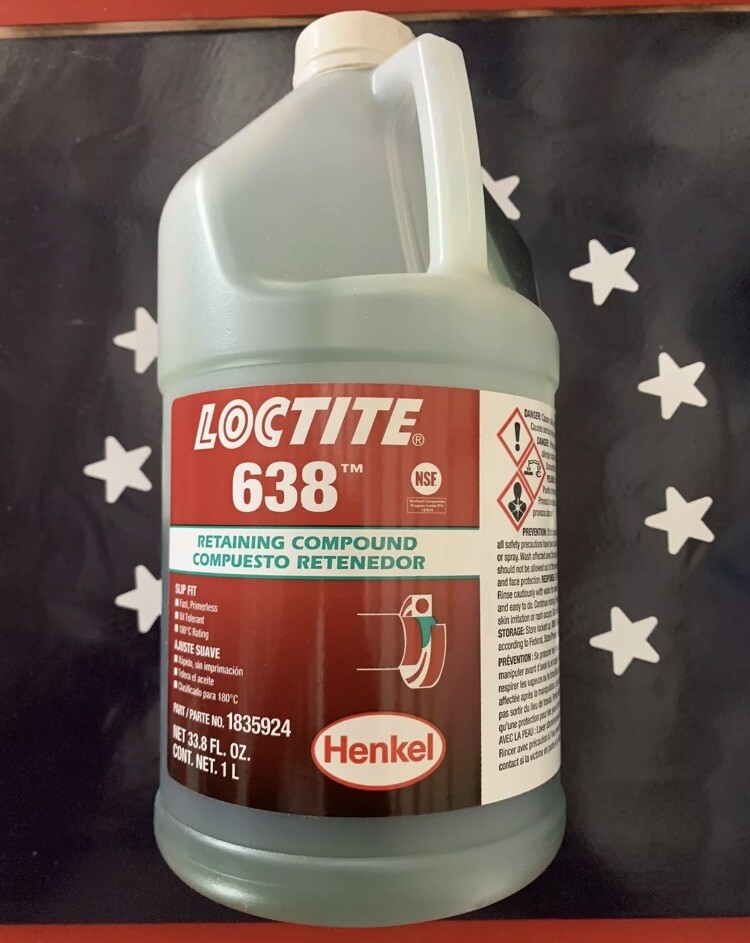 LOCTITE 638 Retaining Compound LITER EXP 04/24 1835924 33.8 FL. OZ.