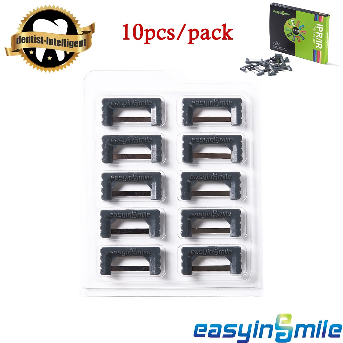 Dental Orthodontic IPR Interproximal Enamel Reduction Strips 10Pcs 0.1MM Saws