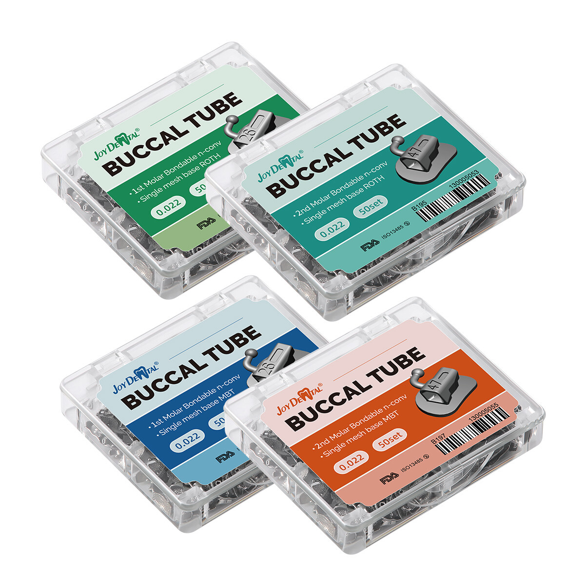 Dental Orthodontic Buccal Tube 1st 2nd Molar Roth/MBT 022 018 Bondable Monoblock