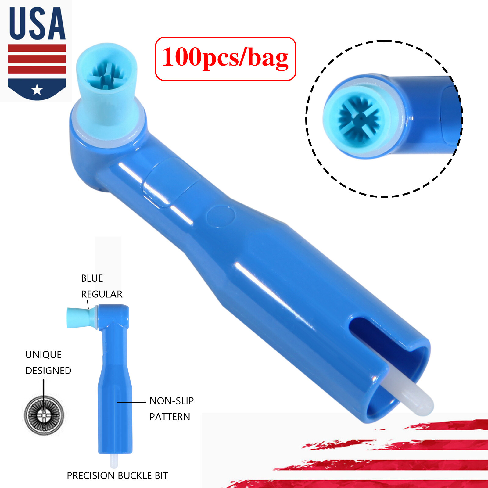 100 pcs Dental Disposable Prophy Angles Top Quality Money back guarantee SALE