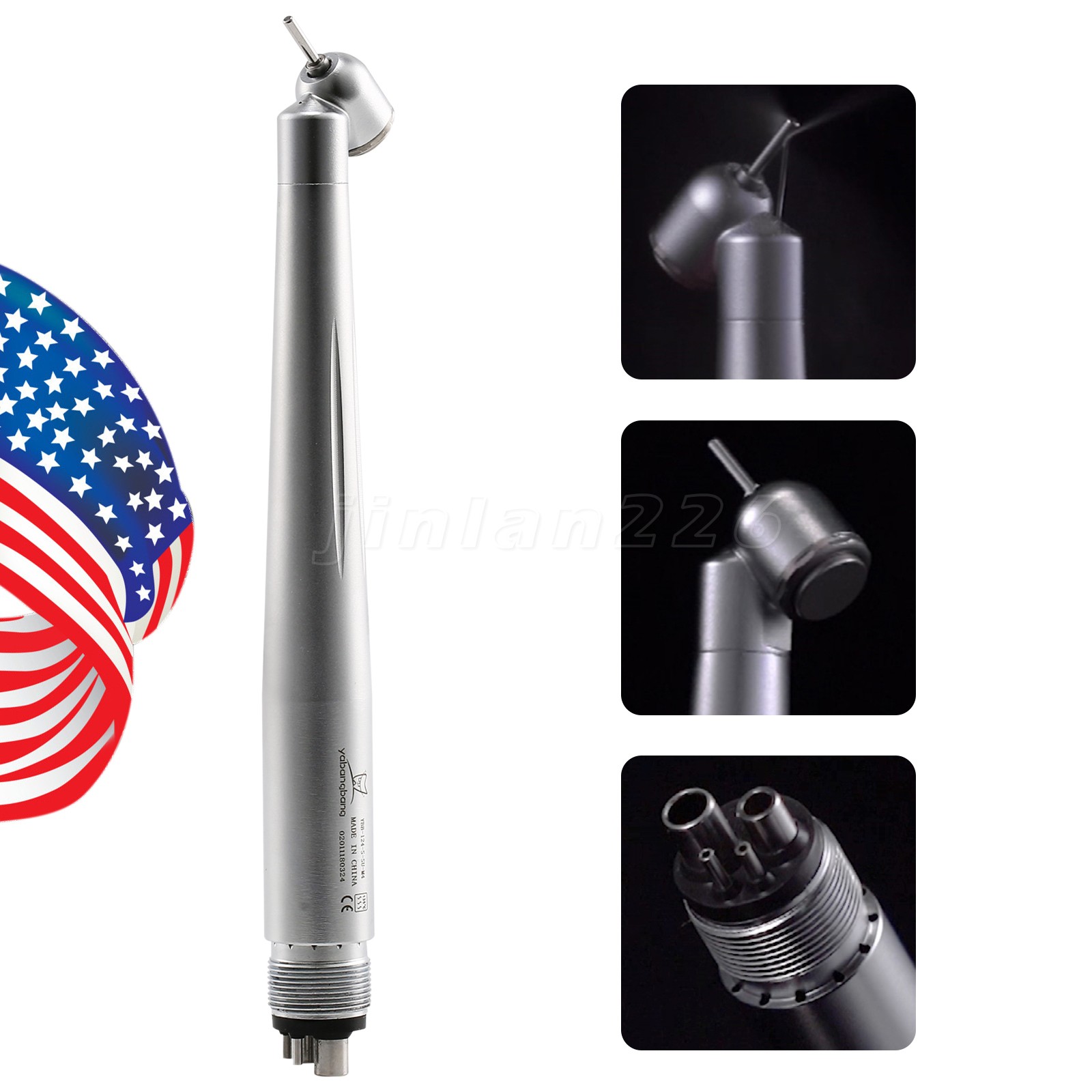 1-100* YaBangBang Dental 45 Degree Surgical High Speed Handpiece Push 2/4 Hole