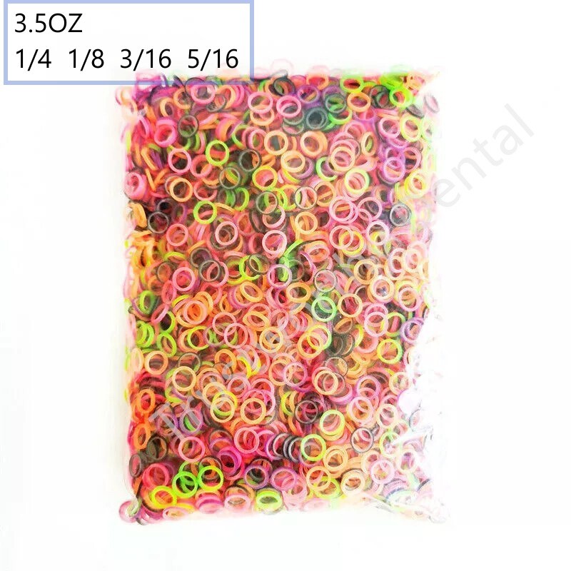 Dental 3.5OZ Orthodontic Elastics Bands Colorful Ligature Ties Brackets