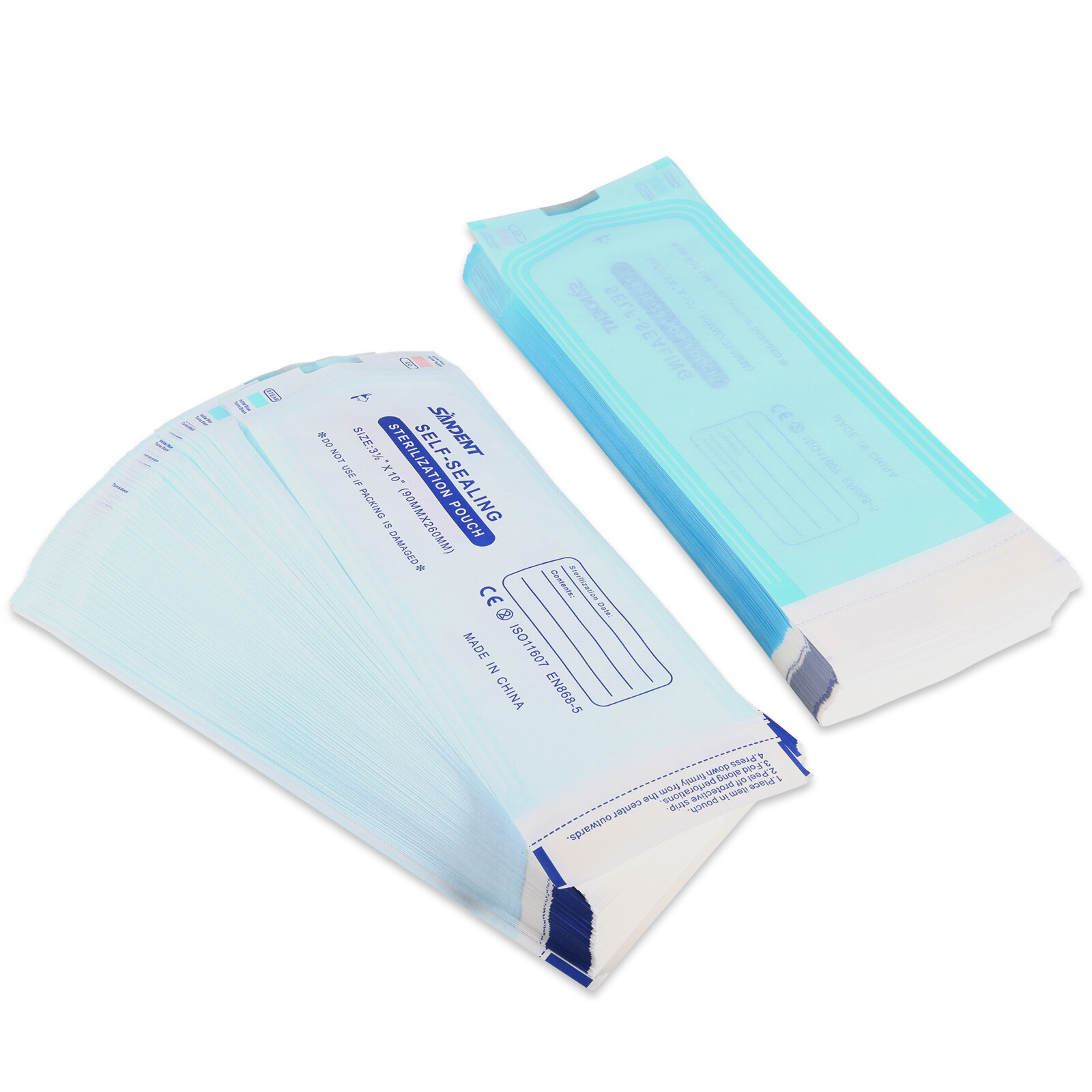 200pcs/Box Dental Self-sealing Sterilization Pouches Bags Disposable Accessories
