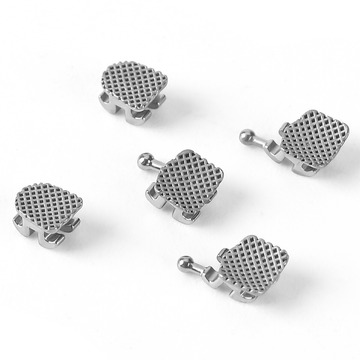 50 Set Dental Ortodoncia MIM Monoblock Brackets Brazes Roth MBT 022 Hooks 345