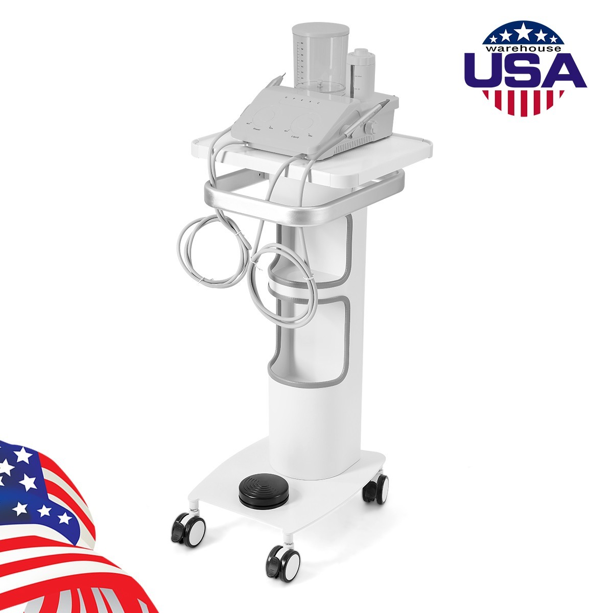 Dental Trolley Intraoral Scanner Cart Mobile Rolling Serving Cart 3 Layer Single