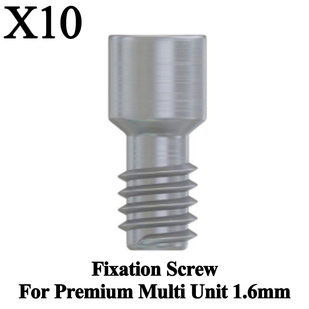 10x Fixation Screw Premium Multi Unit 1.6mm System Dental Prosthetic Titanium