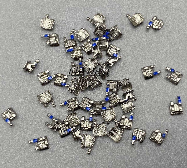 Dental Orthodontic Bracket Braces Mini Roth 022 Slot Hooks 345 Metal In Bulk